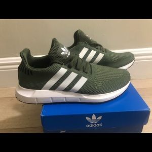 olive green adidas swift run women's